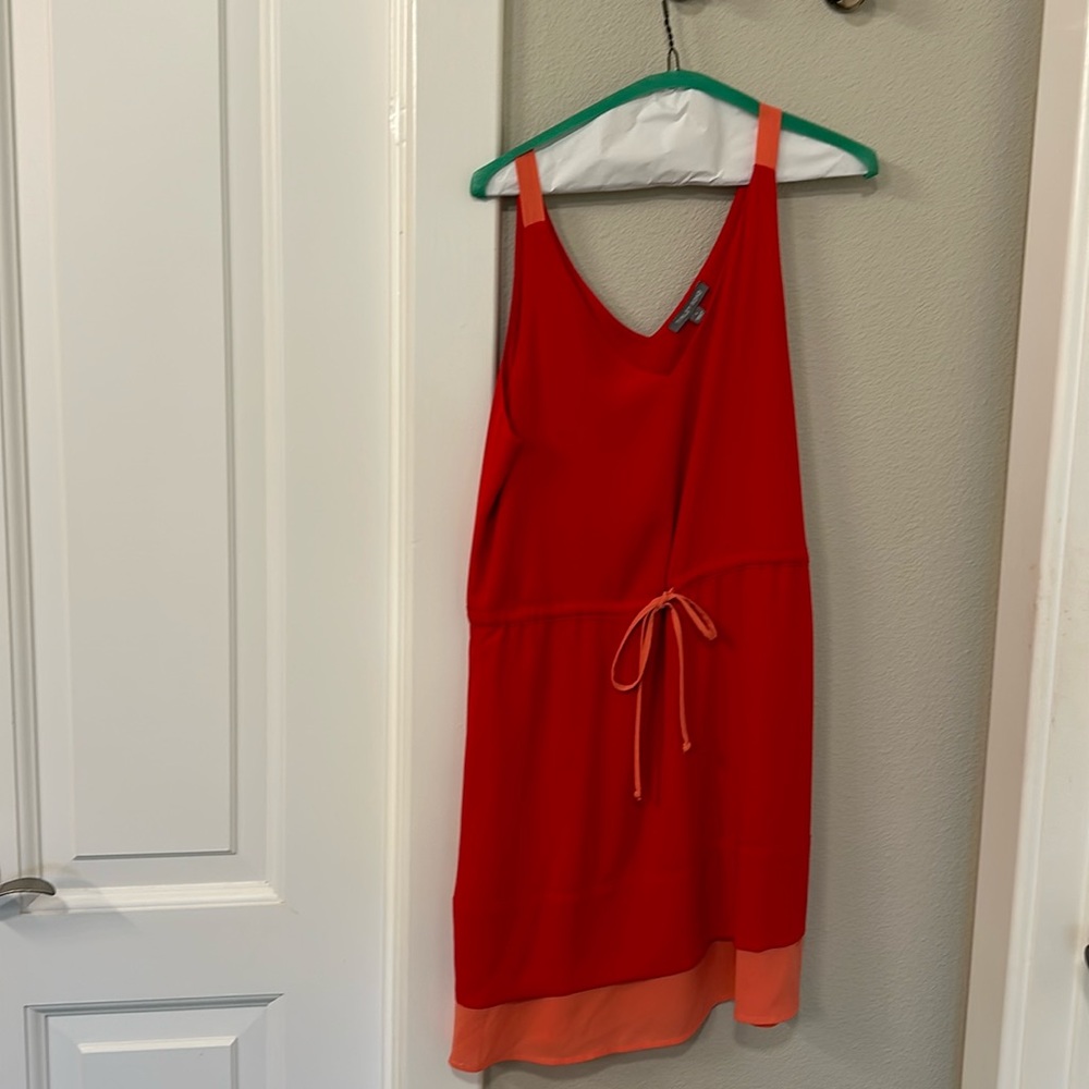 Contrast color sleeveless sun dress